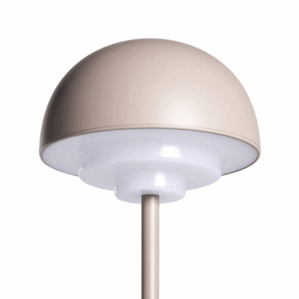 Tafellamp draagbaar - LED - oplaadbaar - 30 cm hoog - taupe - Afbeelding 5