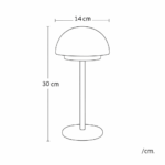 Tafellamp draagbaar - LED - oplaadbaar - 30 cm hoog - taupe - Afbeelding 9