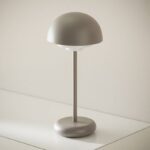 Tafellamp draagbaar - LED - oplaadbaar - 30 cm hoog - taupe