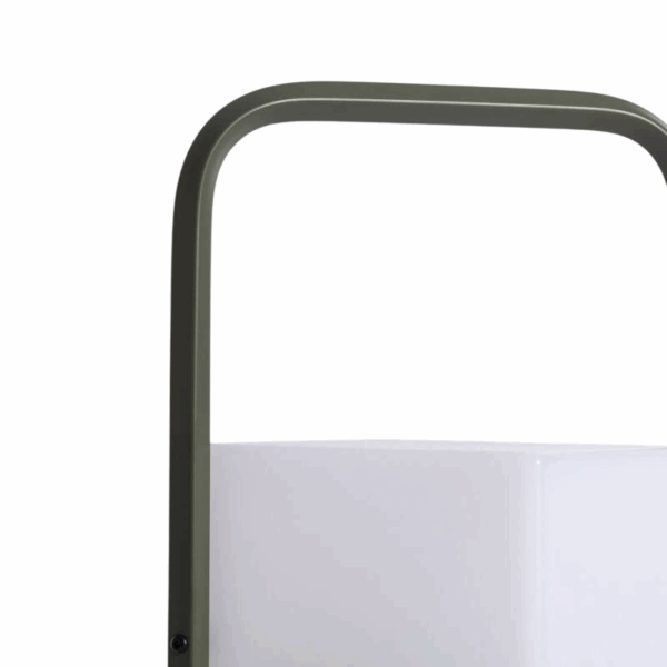 Tafellamp kubusvorm - LED - draagbaar - 28 cm hoog - khaki groen - Afbeelding 4