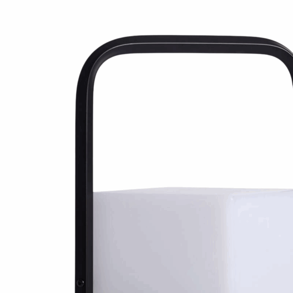 Tafellamp kubusvorm - LED - draagbaar - 28 cm hoog - zwart - Afbeelding 3