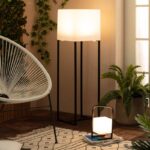Tafellamp kubusvorm - LED - draagbaar - 28 cm hoog - zwart - Afbeelding 4