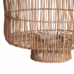 Tafellamp met afstandsbediening - rotan - met led kaarsen - 38 cm hoog -  natuurlijk vlechtwerk - Afbeelding 4