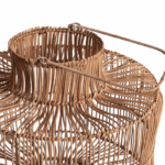 Tafellamp met afstandsbediening - rotan - met led kaarsen - 38 cm hoog -  natuurlijk vlechtwerk - Afbeelding 5