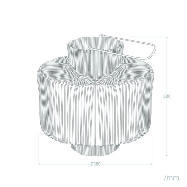 Tafellamp met afstandsbediening - rotan - met led kaarsen - 38 cm hoog -  natuurlijk vlechtwerk - Afbeelding 8