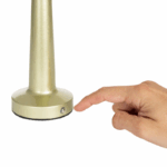 Vintage LED tafellamp - oplaadbaar - dimbaar - glas - 26 cm hoog -  goud - Afbeelding 2