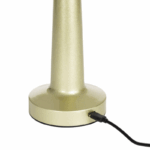 Vintage LED tafellamp - oplaadbaar - dimbaar - glas - 26 cm hoog -  goud - Afbeelding 5