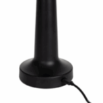 Vintage LED tafellamp - oplaadbaar - dimbaar - glas - 26 cm hoog -  zwart - Afbeelding 5
