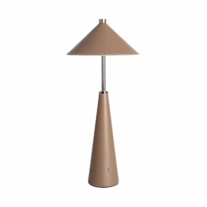 Bruine draagbare LED tafellamp met USB-C en touch dimmer