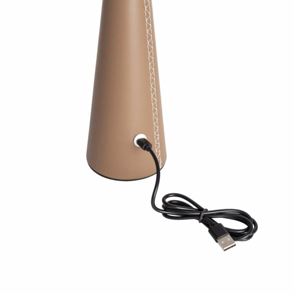 Draagbare tafellamp - LED - oplaadbaar - dimbaar - 46 cm hoog - bruin - Afbeelding 5