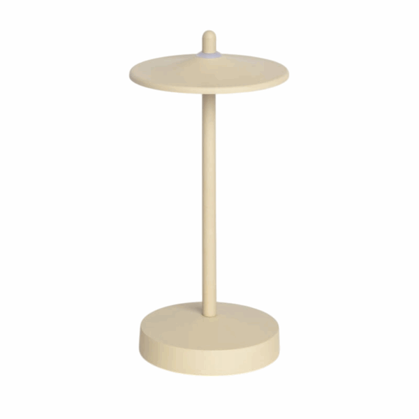 Draagbare tafellamp - LED - USB oplaadbaar - dimbaar - 18 cm hoog - beige - Afbeelding 6