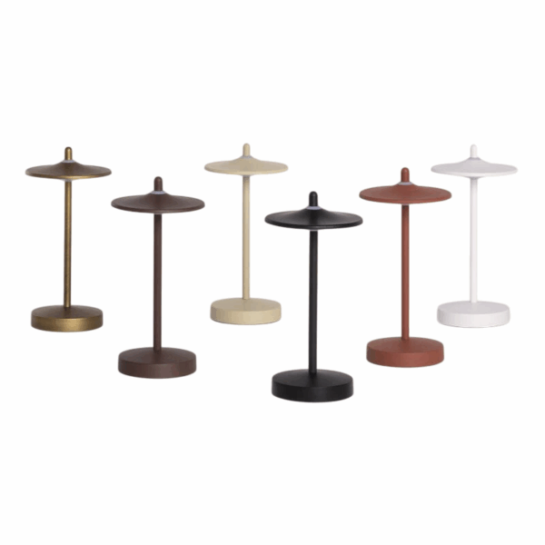 Draagbare tafellamp - LED - USB oplaadbaar - dimbaar - 18 cm hoog - goud - Afbeelding 5