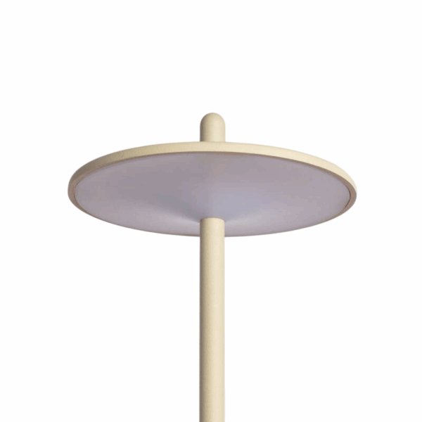 Draagbare tafellamp - LED - USB oplaadbaar - dimbaar - 18 cm hoog - beige - Afbeelding 3