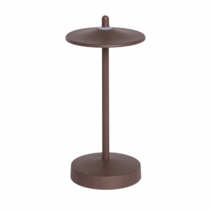 Bruine draagbare LED tafellamp USB oplaadbaar IP44 dimbaar