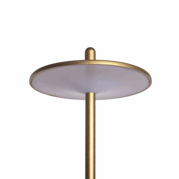 Draagbare tafellamp - LED - USB oplaadbaar - dimbaar - 18 cm hoog - goud - Afbeelding 2