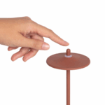 Draagbare tafellamp - LED - USB oplaadbaar - dimbaar - 18 cm hoog - terracotta - Afbeelding 3