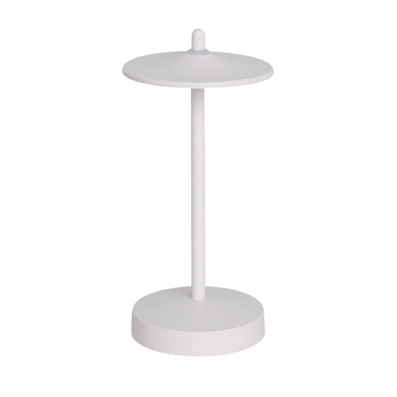 Witte draagbare LED tafellamp USB oplaadbaar IP44 dimbaar