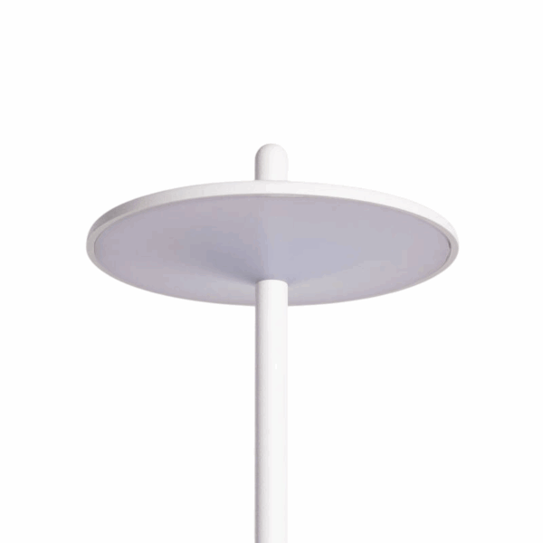Draagbare tafellamp - LED - USB oplaadbaar - dimbaar - 18 cm hoog - wit - Afbeelding 2