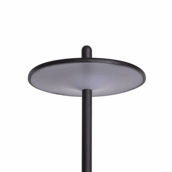 Draagbare tafellamp - LED - USB oplaadbaar - dimbaar - 18 cm hoog - zwart - Afbeelding 5