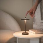 Draagbare tafellamp - LED - USB oplaadbaar - dimbaar - 18 cm hoog - zwart - Afbeelding 3