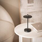 Draagbare tafellamp - LED - USB oplaadbaar - dimbaar - 18 cm hoog - zwart - Afbeelding 6