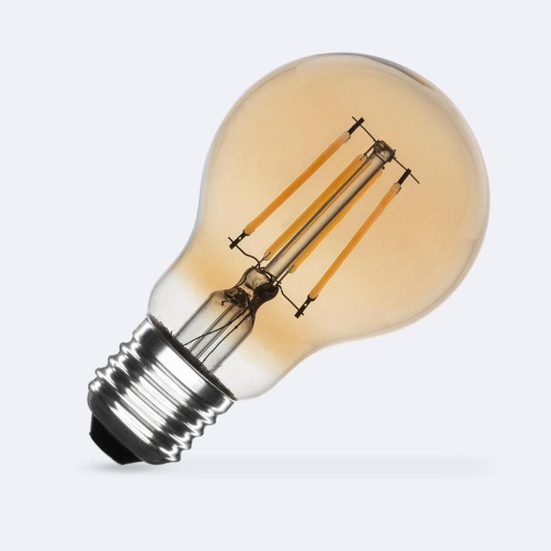 LED Filament Lamp E27 6W 2200K 600 lumen A60 Gold
