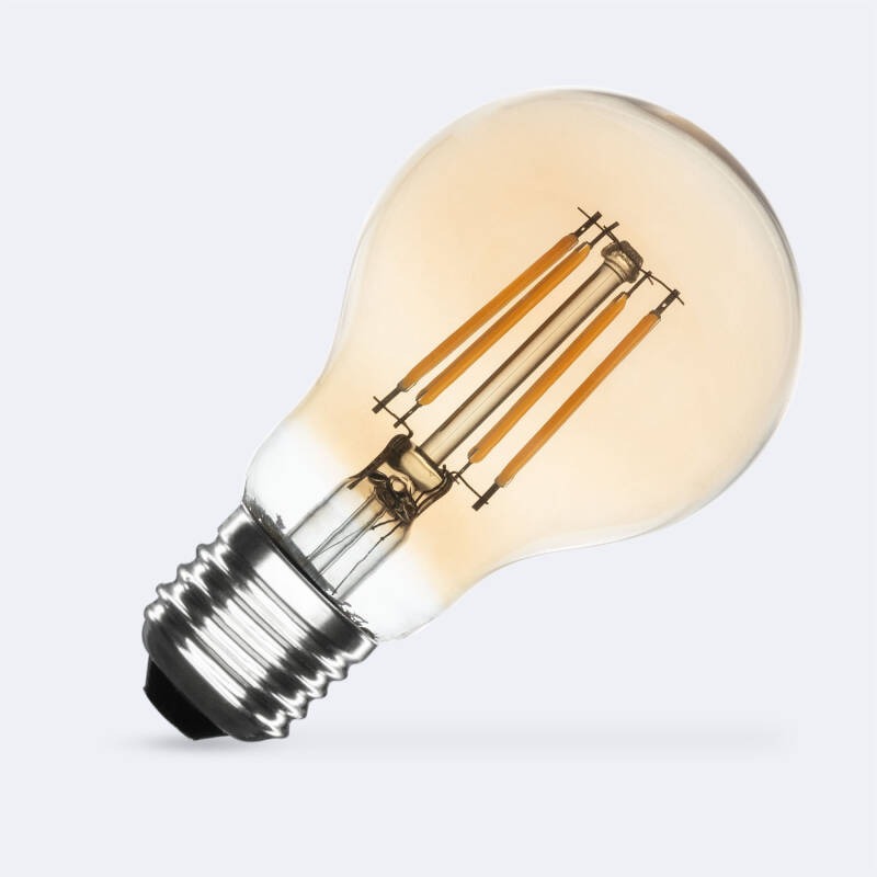 LED Filament Lamp E27 6W 2700K 540 lumen A60 Gold dimbaar