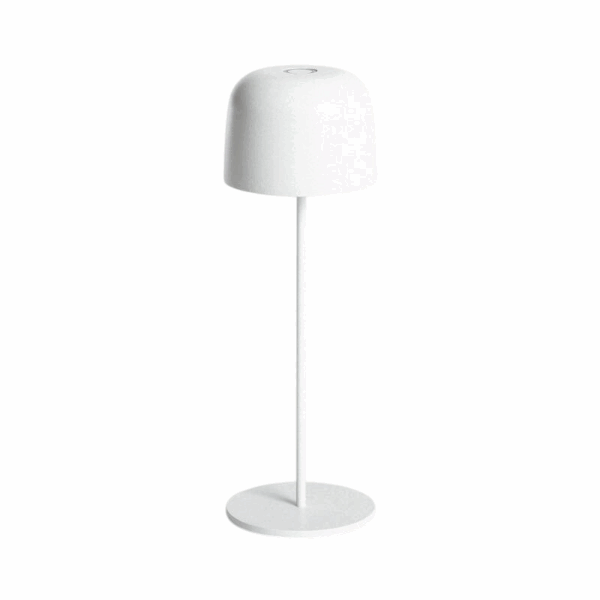 Moderne draagbare tafellamp - LED - 24 cm hoog - wit - Afbeelding 1