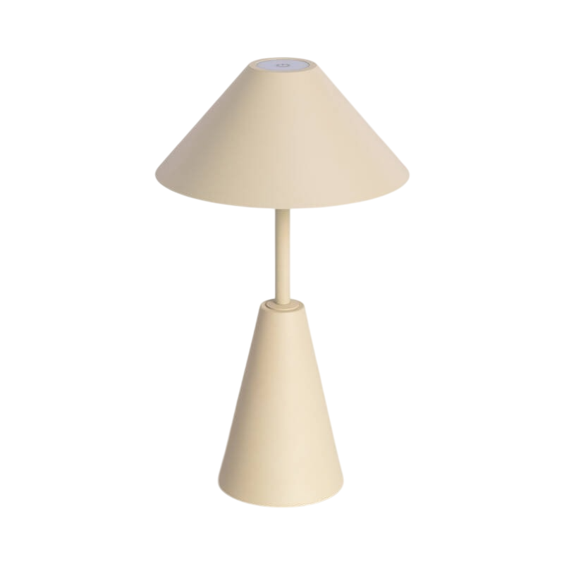 beige metalen LED tafellamp oplaadbaar USB dimbaar