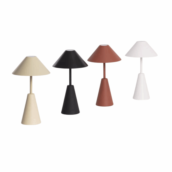 Oplaadbare tafellamp metaal - LED - Dimbaar - 26 cm hoog - bruin - Afbeelding 5