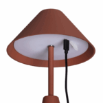 Oplaadbare tafellamp metaal - LED - Dimbaar - 26 cm hoog - bruin - Afbeelding 3
