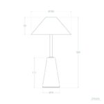 Oplaadbare tafellamp metaal - LED - Dimbaar - 26 cm hoog - bruin - Afbeelding 7