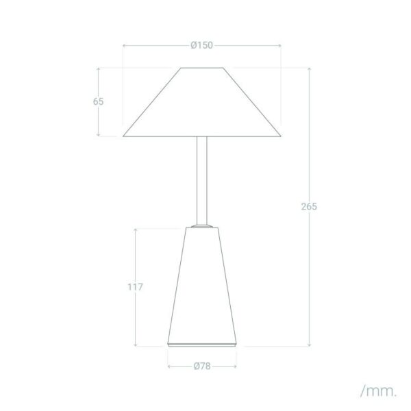 Oplaadbare tafellamp metaal - LED - Dimbaar - 26 cm hoog - bruin - Afbeelding 7