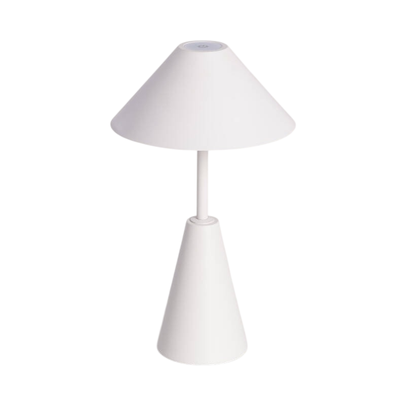 Witte metalen LED tafellamp oplaadbaar USB dimbaar