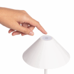 Oplaadbare tafellamp metaal - LED - Dimbaar - 26 cm hoog - wit - Afbeelding 2