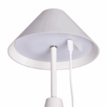Oplaadbare tafellamp metaal - LED - Dimbaar - 26 cm hoog - wit - Afbeelding 3
