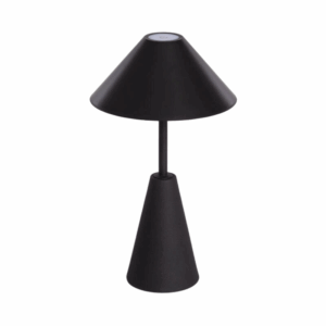 zwarte metalen LED tafellamp oplaadbaar USB dimbaar