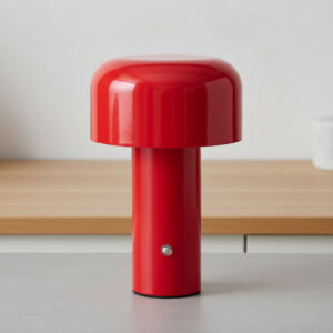 rode tafellamp led usb oplaadbaar metaal 21 cm modern design